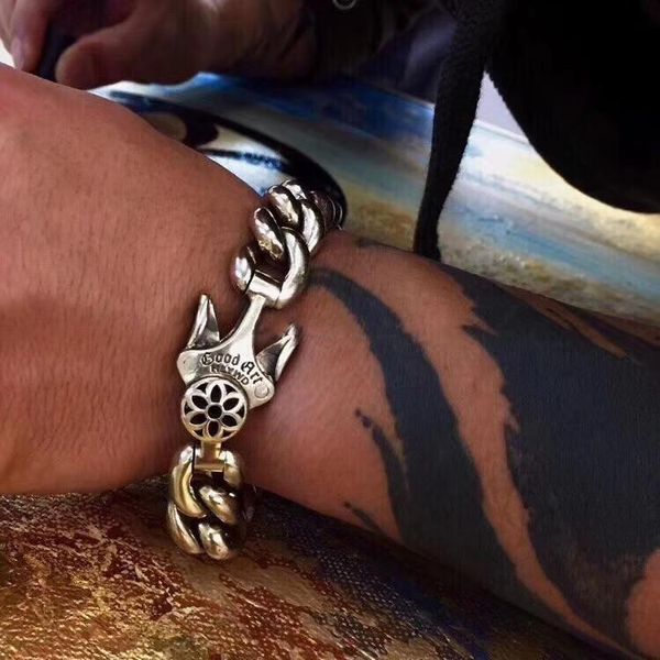 

specially designed sterling silver bracelet 14mm hip hop charm bracelet infinity bracelet charm jewelry, Black