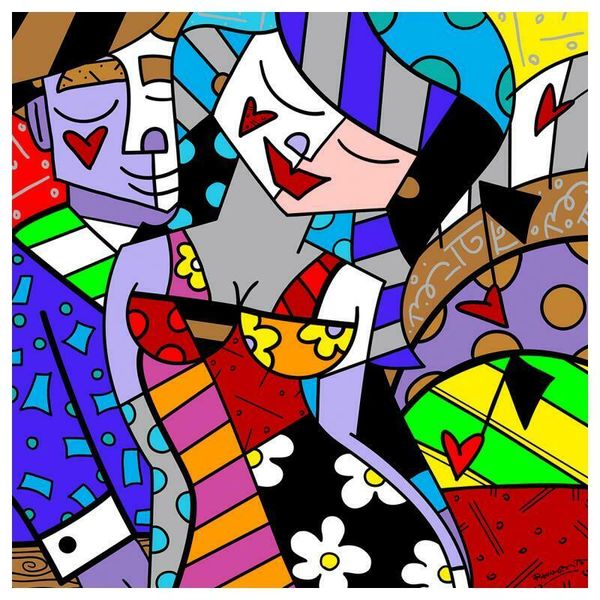 

romero britto «новый tonight» домашний декор ремесла картина маслом на холсте wall art canvas картинки 200530