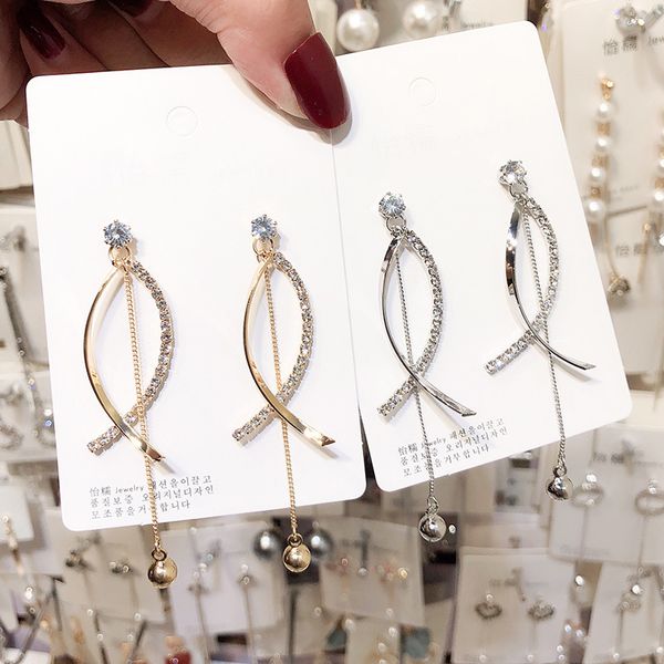 

2019 new arrival metal trendy geometric women dangle earrings female fashion female korean jewelry simple earrings, Silver