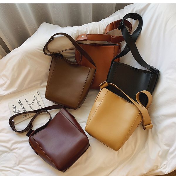 

wenyujh pu leather shoulder bag 2019 fashion women luxury handbags purses solid color wallet bag bolsa feminina dropshipping