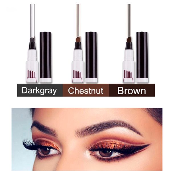 

waterproof eyebrow pen long lasting fork tip eyebrow tattoo pencil professional fine sketch eye brow pencil
