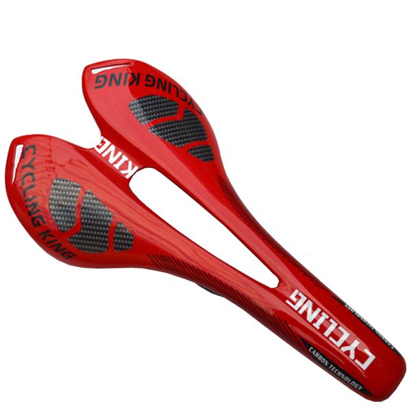 

cycling saddle full carbon fiber mountain bike saddle road bicycle cushion red bike parts mtb 275*143mm
