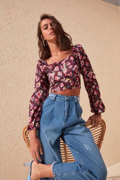 

trendyol print blouse twoss20bz0665, White