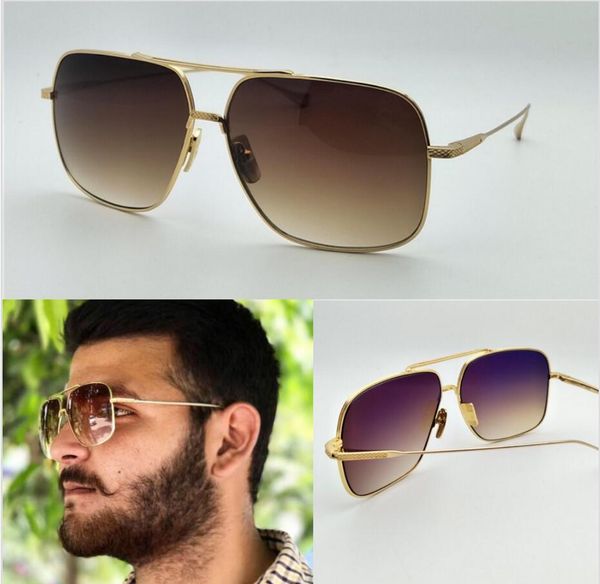 

new luxury sunglasses 05 men design metal vintage sunglasses fashion style square frame uv 400 lens with original case, White;black