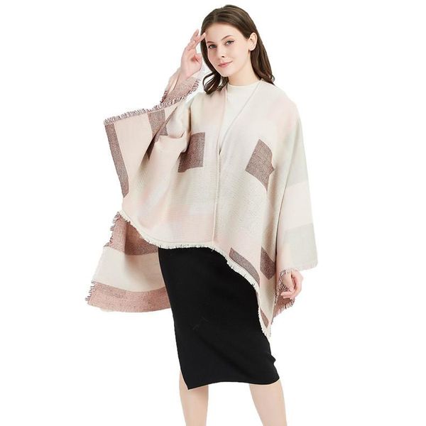 

140 * 140 см осень зима женский шерстяной шарф плед женщины кашемировые шарфы широкая решетка длинный шаль wrap одеяло теплый типпет модный, Blue;gray