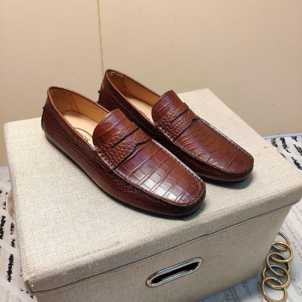 

new style luxury men's casual formal wear leather shoes fashion brand classic retro men's shoes atmospheric design men's must, Black