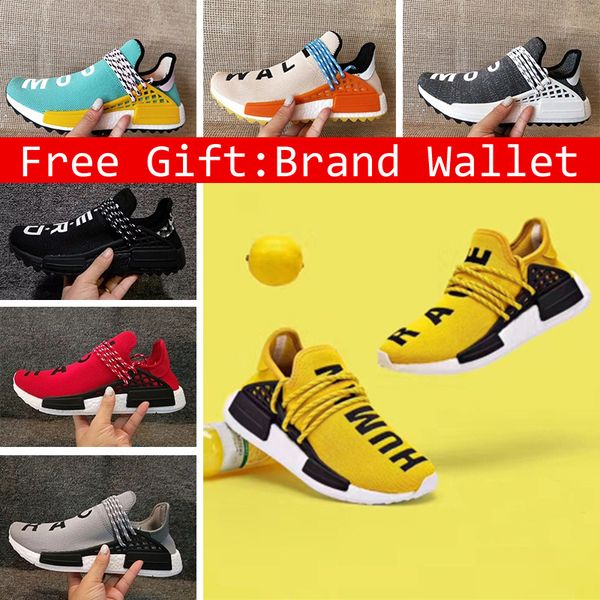 

fashion human race pharrell williams men women running shoes classic hu trail nerd noble ink core black yellow runner sport athletic sneaker