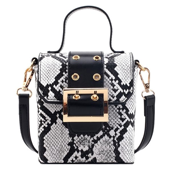 

serpentine pu leather crossbody bags for women mini shoulder messenger bag female box handbags and purses