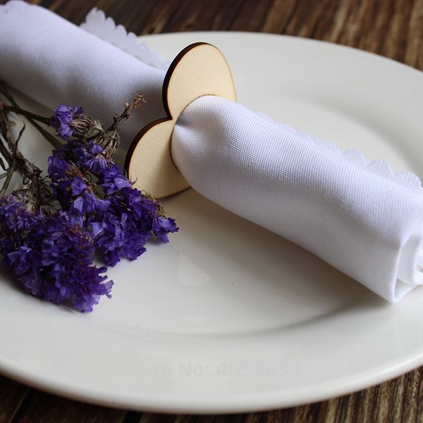 

heart wood napkin rings, valentine's day, laser cut