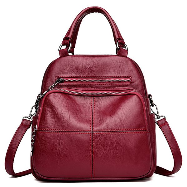 

multifunction women backpacks female shoulder bag school bags for teenage girls designer leather women travel backpack mochila cj191213