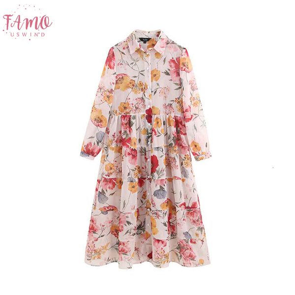 

women sweet chiffon floral print patchwork midi dress long sleeve two piece set female casual dresses vestidos qb848, Black;gray