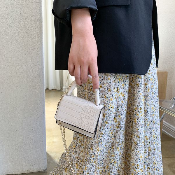 

2020 fashion new tote bag quality leather women's handbag crocodile pattern chain shoulder messenger bag bolsos mujer