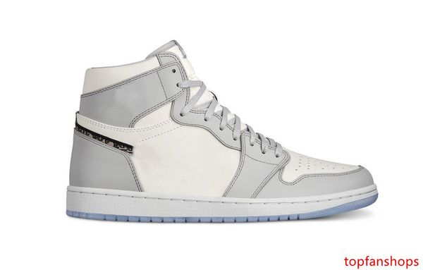 

with og authentic mens basketball shoes sneakers 1s grey white brand designer sports shoes trainers athletic sneakers