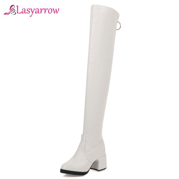 

lasyarrow over knee boots women luxury dance nightclub party fetish shoes 2019 winter warm women thigh high boots j1082, Black