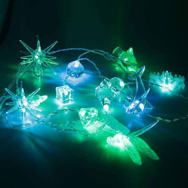 Weihnachtsbaumschmuck, Wohnzimmerdekoration, AC110–240 V, 3,9 m, transparente USB-LED, bunte Lichterkette