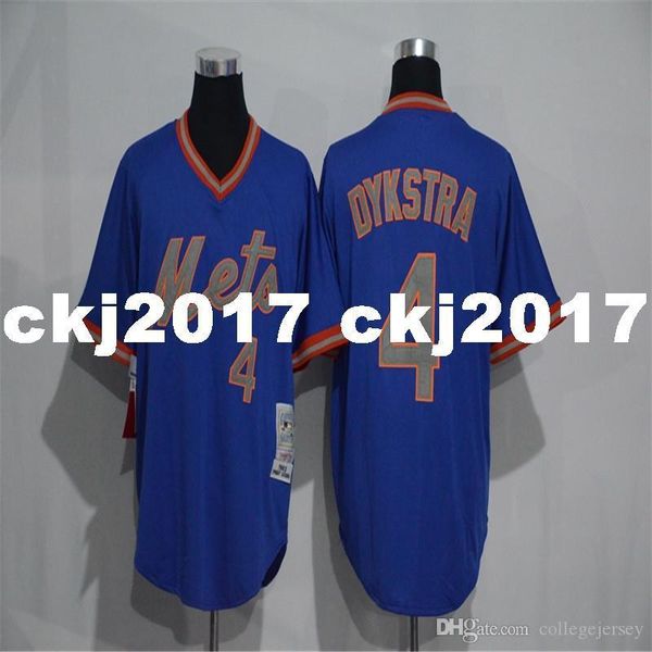 

2016 new fabric flexbase version #4 dykstra v-neck pullover color white gray blue retro jerseys size:m-xxxl, Blue;black