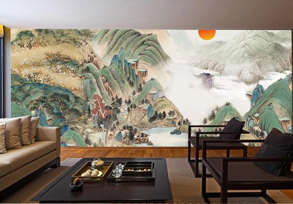 

3d wallpaper custom p murals traditional chinese painting background wall with traditional chinese paintings decor wall art pictures