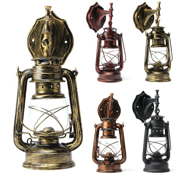 

e27 retro classic kerosene lamp wall light sconce holder portable lights adornment bar club coffee shop restaurant home decor lamp