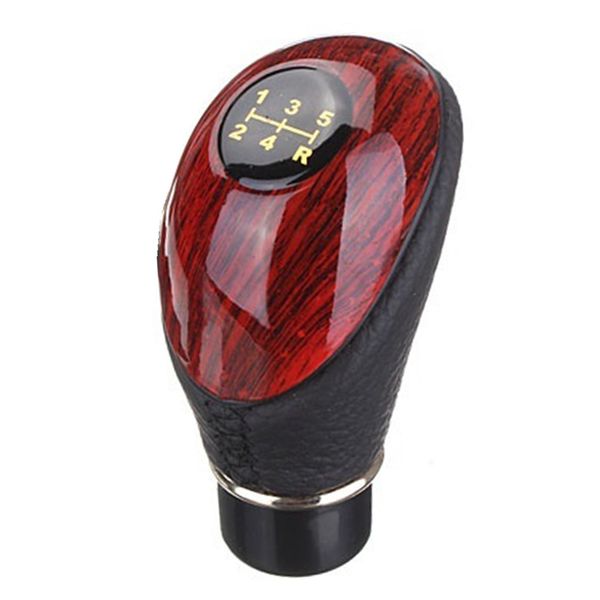 

car accessories manual interior 5 speeds universal styling pu leather smooth easy install replacement shift knob