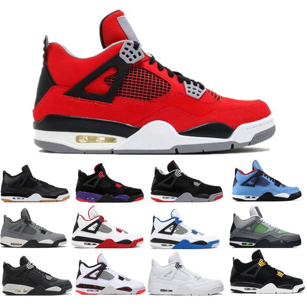 

bred white cement 4 4s iv what the cactus jack cool grey mens basketball shoes fiba unc mushroom denim blue sports designer sneakers, White;red