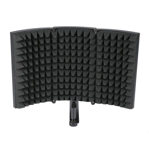 

folding studio microphone isolation shield recording sound absorber foam panel