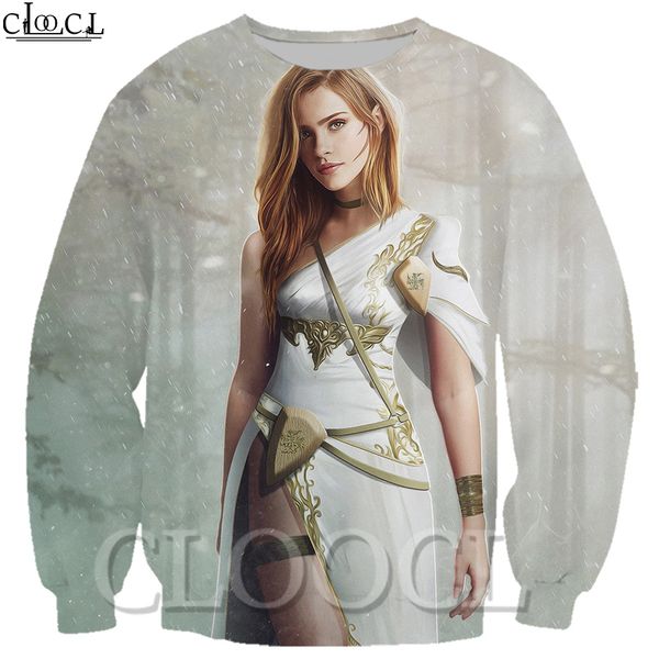 

cloocl 3d print hoodie new beautiful fashion hoodie casual style men/women tracksuit autumn jogging, Black