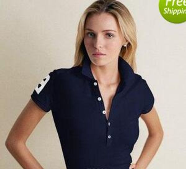 

brand n -xxl women's polos shirt big horse crocodile camisa solid short sleeve summer casual camisas polo womens good quality, White