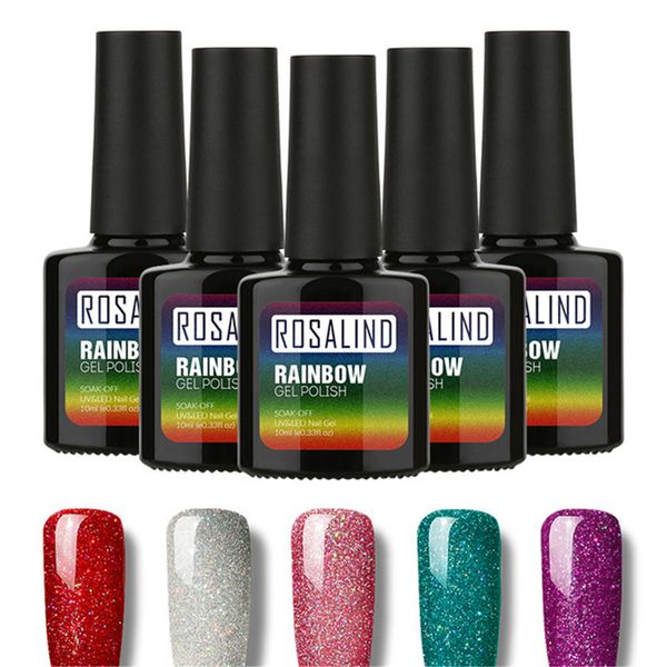 

rosalind p+black bottle 10ml rainbow shimmer r01-29 uv led gel nail polish semi-permanent primer nail art gel polish