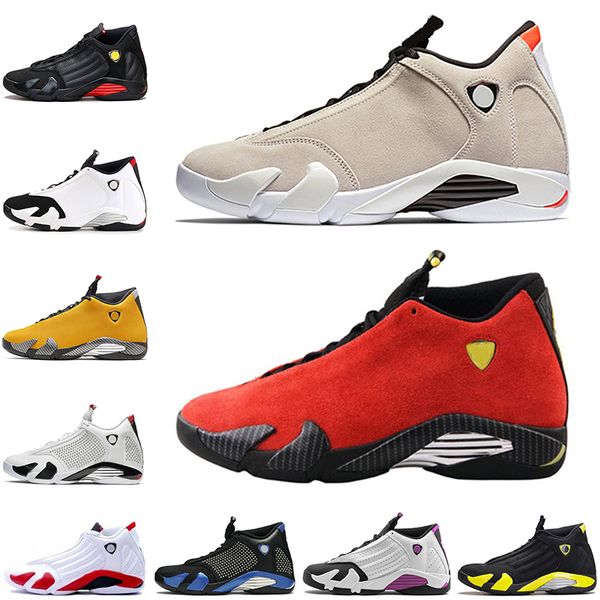 

Best Quality Desert Sand Red Suede 14 14s Black Yellow Reverse Gold Mens Basketball Shoes Candy Cane Last Men Sports Designer Sneakers