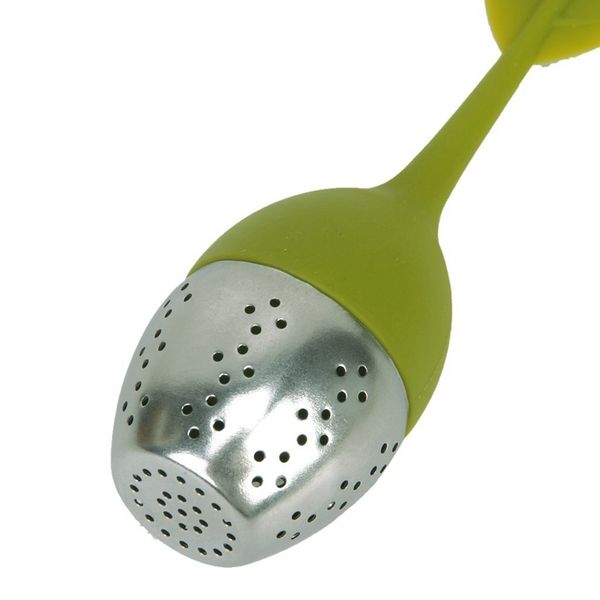 

нержавеющая сталь infuser ситечки для чая крышка с силиконовым зеленый чайное ситечко