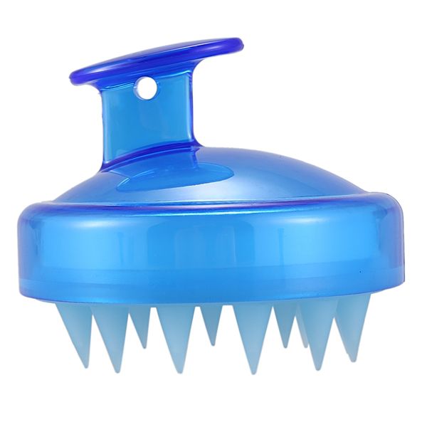 

1 pcs spa slimming massage brush silicone head body shampoo scalp massage brush comb hair washing comb shower bath brush props b