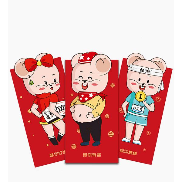 

6pcs 2020 chinese new year paper red packet red envelope lucky money bag price