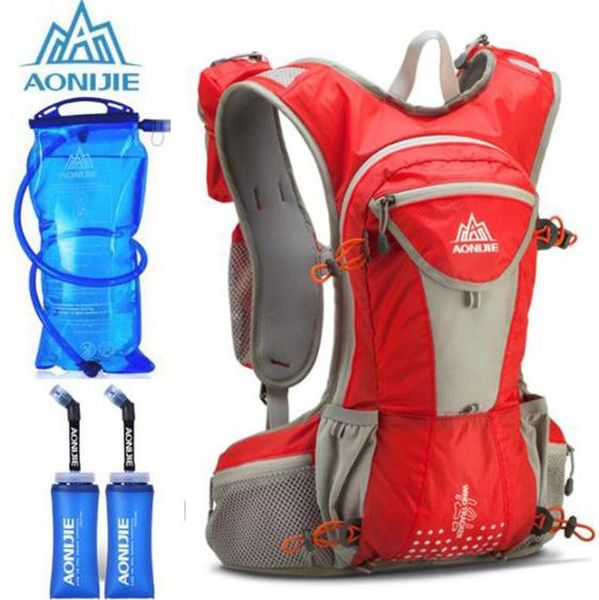

aonijie 12l hydration pack backpack rucksack bag vest harness water bladder hiking camping running marathon race sports