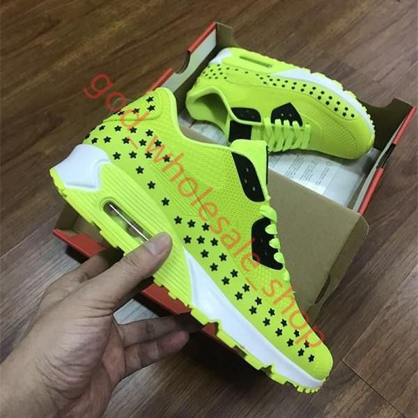 

xshfbcl 90 kpu runner rainbow yellow red chaussures sneakers women mens sports breathable mesh running shoes size 40-45, Black