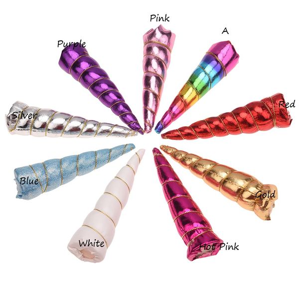 

90pcs cute unicorn horn 5inch no hair barrettes unicorn party accessory unicorn hair accessories for headwrap hairband hair bows, Slivery;white