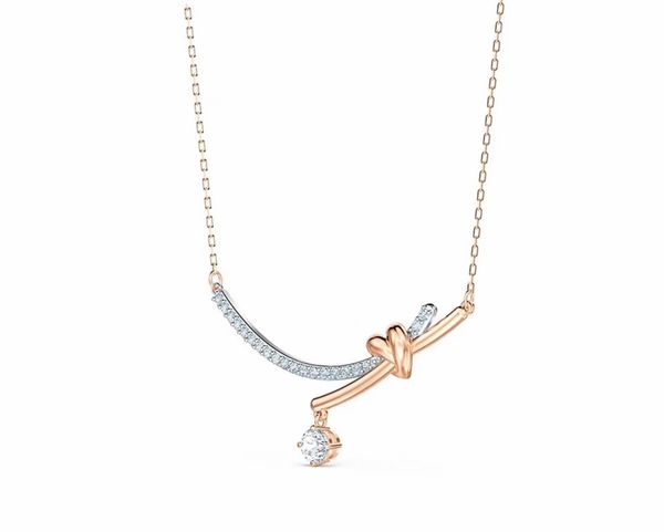 

fashion- style adopts swarovski element crystal simple women's necklace, Silver