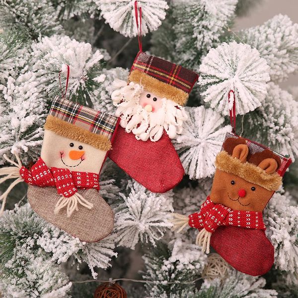 

christmas stocking candy socks bag for new year christmas party home decoration santa claus tree gift hanging ornaments sd494