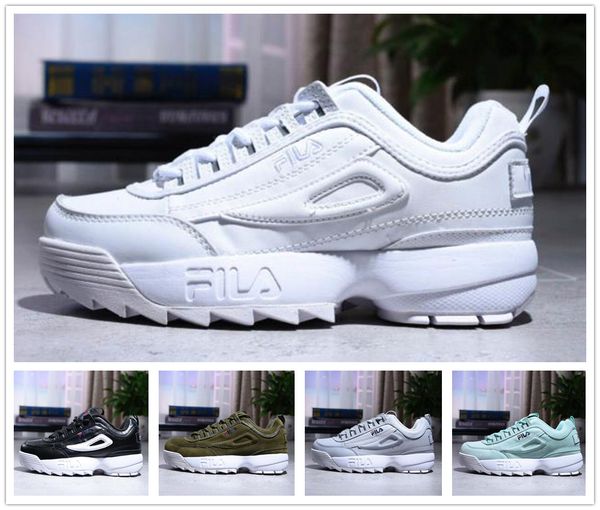 

Original FILA Disruptors II 2 Disruptors II 2 кроссовки женские мужские шарп белый черный серый розов