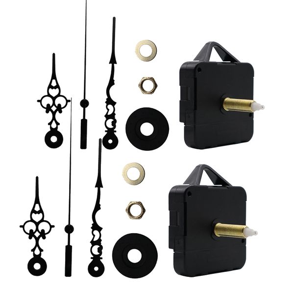

metal replacement clockwork quartz clockwork with clock hands pointer set, wall clock crafting set, Slivery;brown