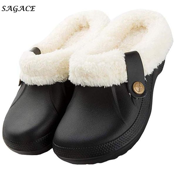 

sagace winter slippers women couples slippers indoor non-slip floor shoes for bedroom zapatos de mujer dropshipping, Black
