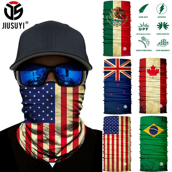 

3d national flag print scarf neck gaiter bandana circle loop summer sun protective neck tube ring scarves men headwear balaclava t200609, Blue;gray