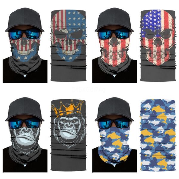 

outdoor cycling dust sun protection face mouth er camping hiking magic skull scarf with mask filter headwear bicycle bandana #981#382, Blue;black