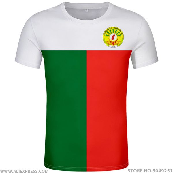 

madagascar t shirt diy custom made name number mdg t-shirt nation flag mg malagasy french country print p logo clothing, White;black