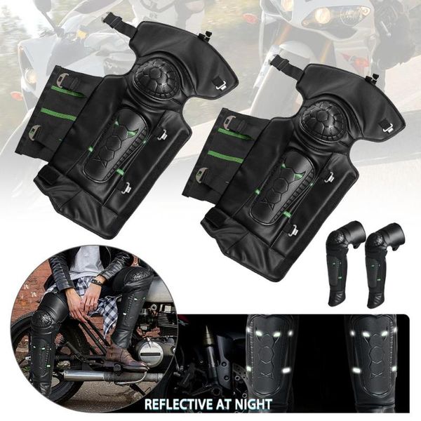 

waterproof keep warm winter motorcycle rider knee pads with reflective strips pu leather fabric