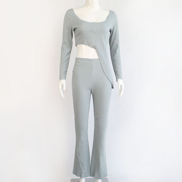 

2019 сезон костюм-платье нерегулярный досуг костюм 2 бумажный набор, Gray