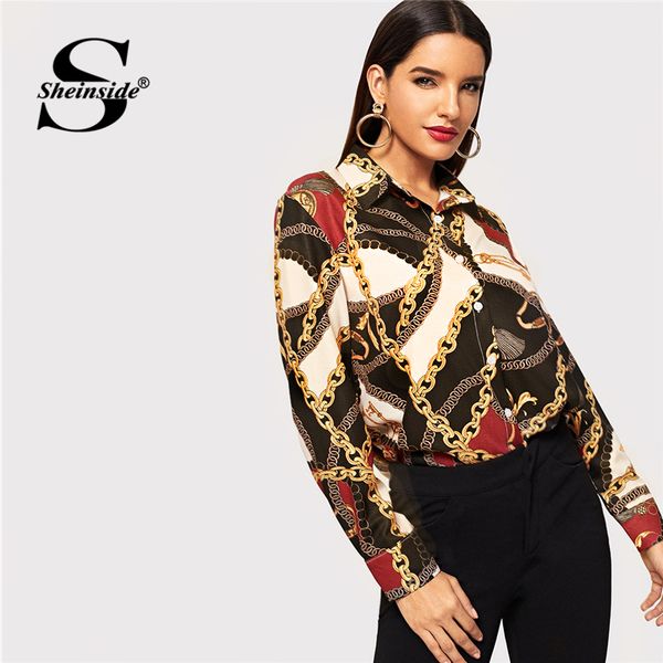 blusa estampado cadenas