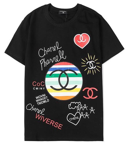 

xxm chanel 2020 summer new fashion men's designers t-shirt high end printed women's designers top, White