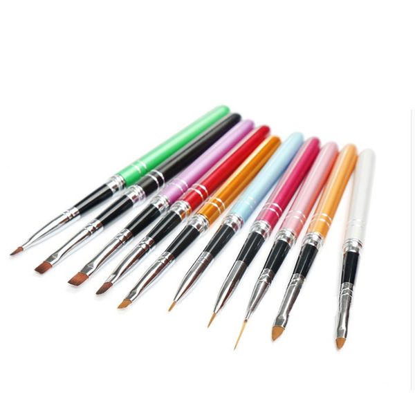 

professional 10pcs set nail art pen ptherapy crystal drawing painting nail pen women new manicure tools set diy art