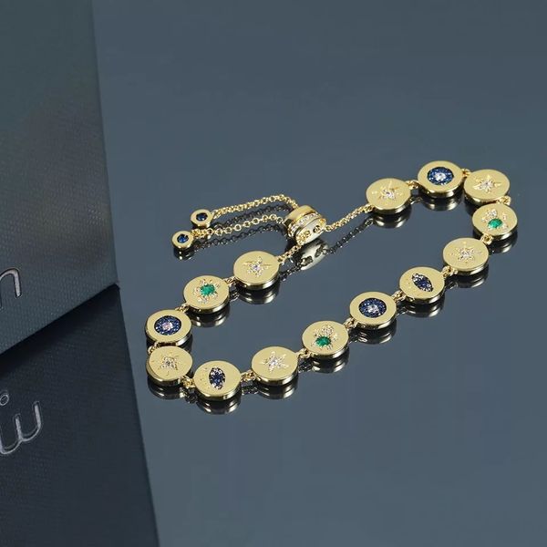 

2019 french 925 sterling sliver evil eyes bracelets gold luxury chain bracelets for women lady gift ing, Golden;silver