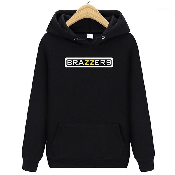 

autumn letters printed male clothing brazzers printed mens hoodies designer long sleeve o neck loose teenager hoodies, Black